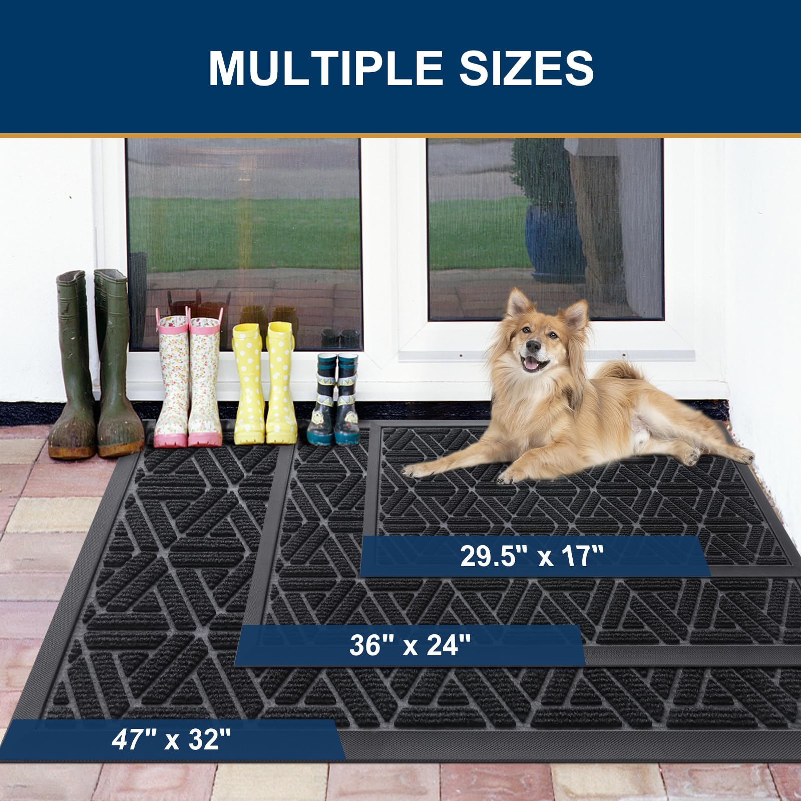 Smiry door mat traps dirt and moisture with deep grooves for dry floors