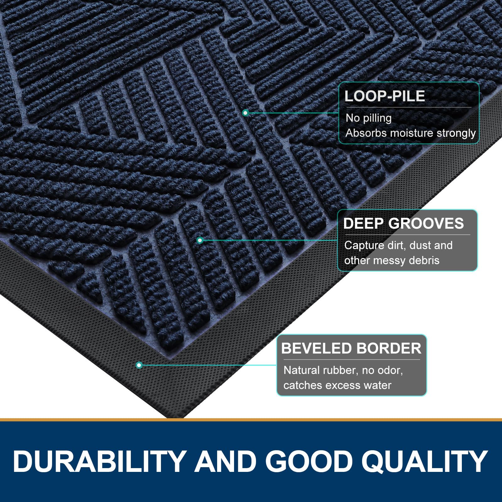 Smiry easy-clean door mat can be machine washed or rinsed.