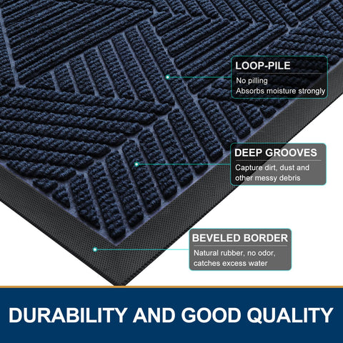 Smiry easy-clean door mat can be machine washed or rinsed.