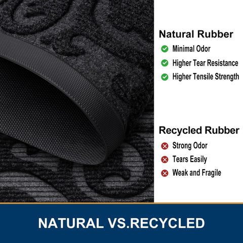 Smiry easy-clean mat supports broom, vacuum, or machine wash.
