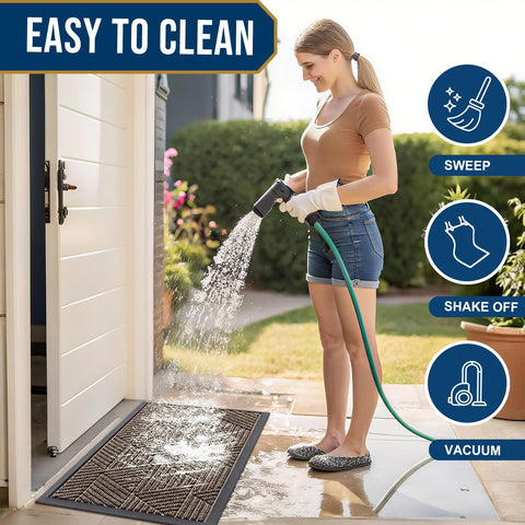 Smiry easy-clean surface is quick to sweep, rinse, or machine wash.