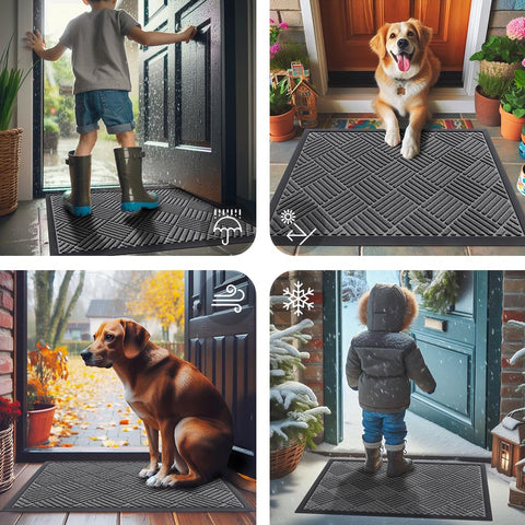 Smiry entry mat ideal for high-traffic areas like porches and garages.