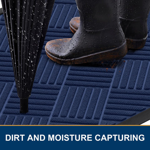 Smiry mat showing beveled rubber edge preventing water seepage at entry.