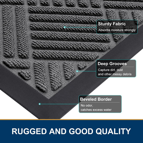 Smiry entrance mat is easy to clean with broom, vacuum, or hose.