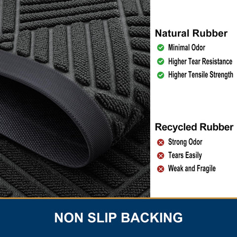 Smiry heavy-duty material withstands rain, snow, and heavy foot traffic.