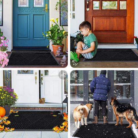 Smiry mat for indoor-outdoor use keeps entryways clean in any season.
