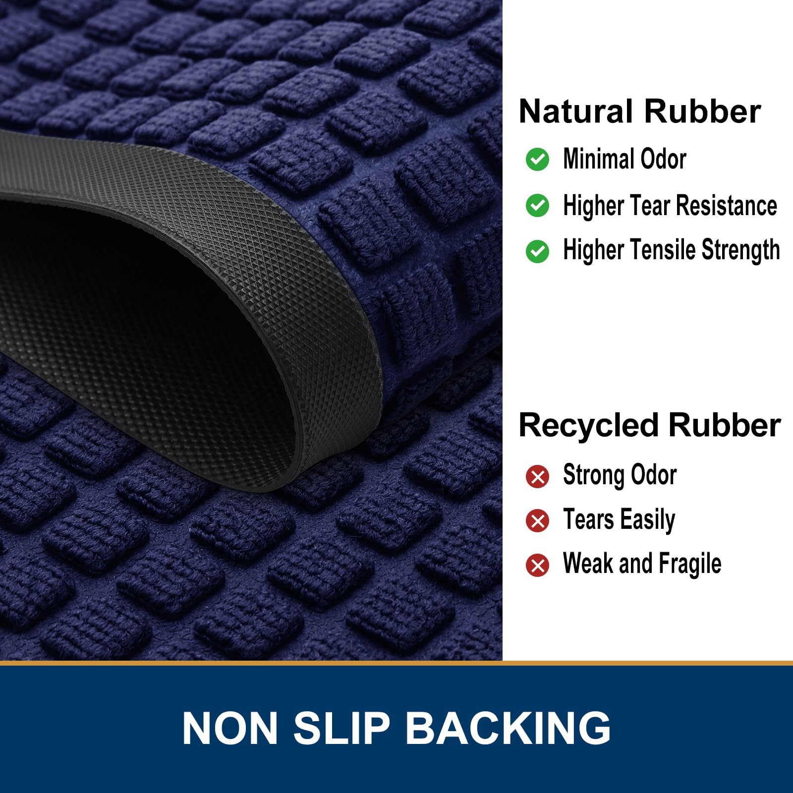 Smiry mat low-profile design fits under most doors for smooth operation.