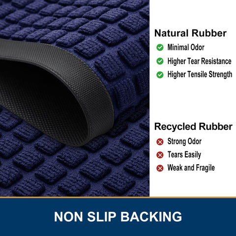 Smiry mat low-profile design fits under most doors for smooth operation.