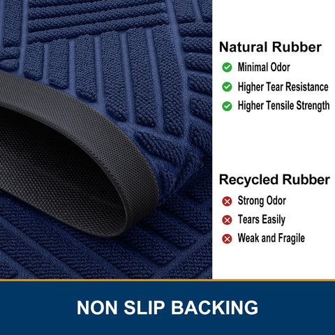 Smiry mat low-profile design allows door to open smoothly over floor.