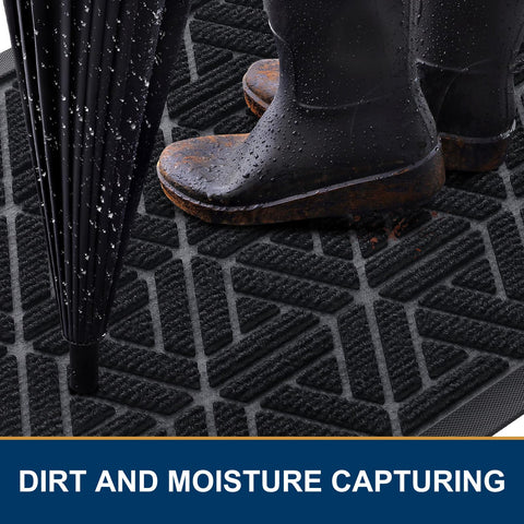 Smiry front door mat non-slip low-profile keeps doors open smoothly