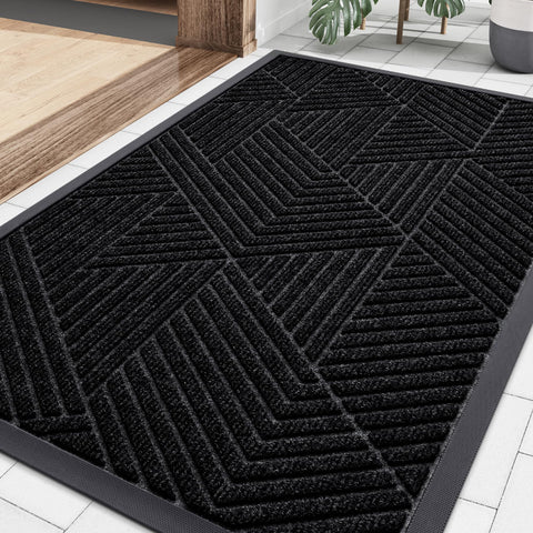 Smiry front door mat full view at entrance, ideal for dry, clean entryways.