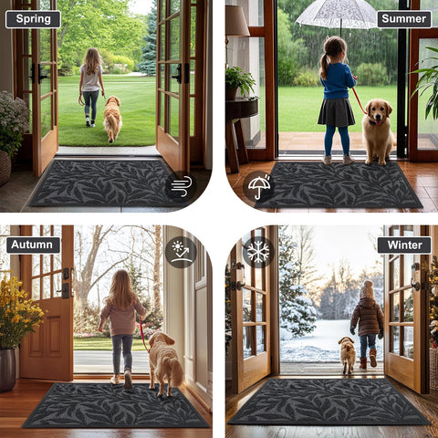Smiry grey mat adds a modern touch to entryways