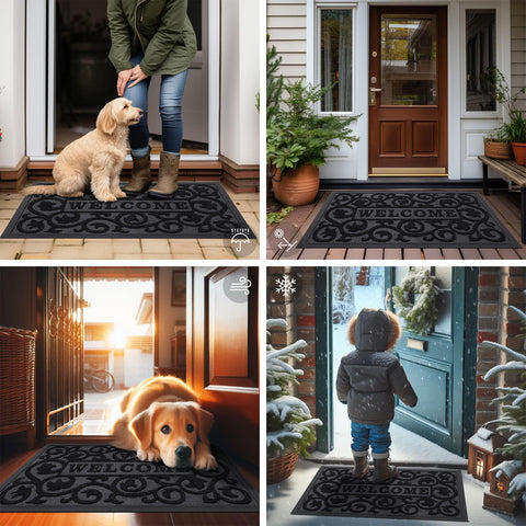 Smiry versatile indoor-outdoor doormat for entryways, terraces, or porches.