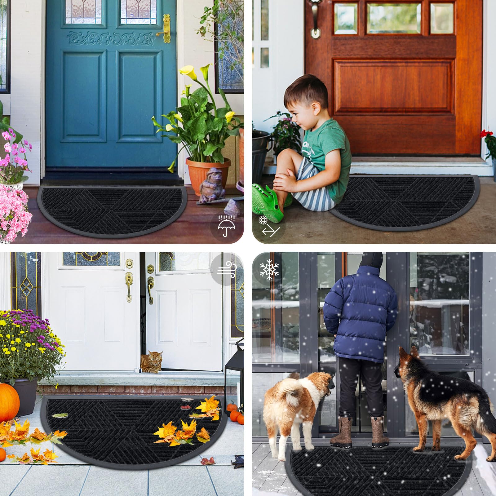 Smiry irregular triangle shape adds distinctive style to any doorway.