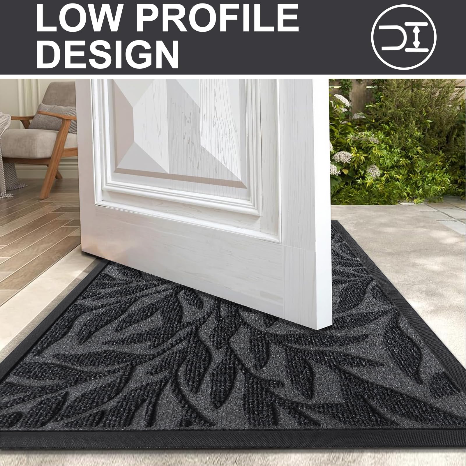 Smiry low-profile design fitting under doors for smooth operation