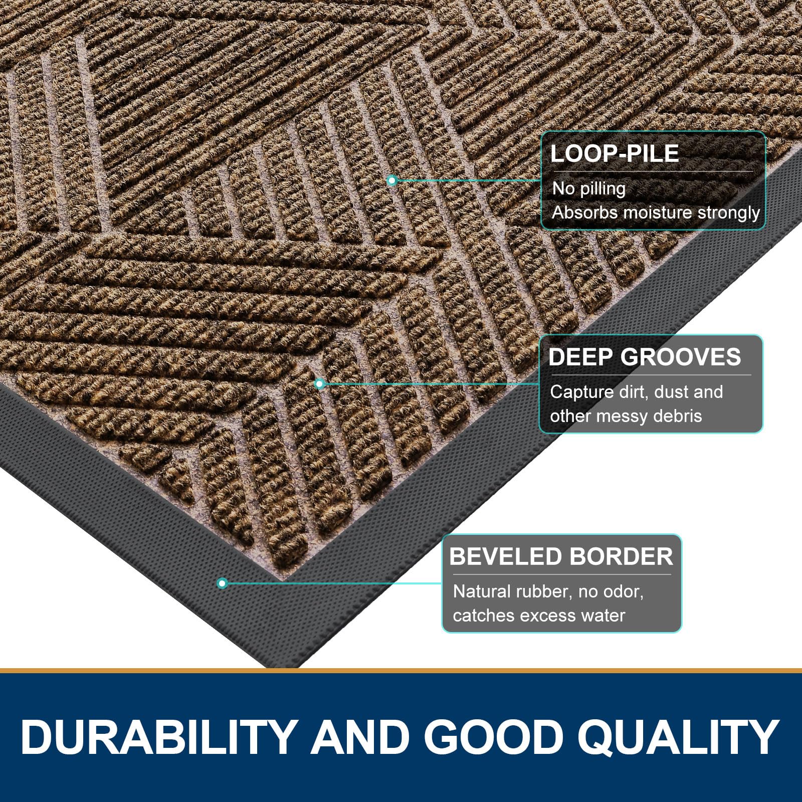 Smiry low-profile design fits under doors for smooth operation.