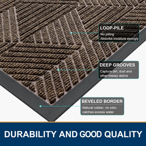 Smiry low profile door mat fits under doors without obstruction.