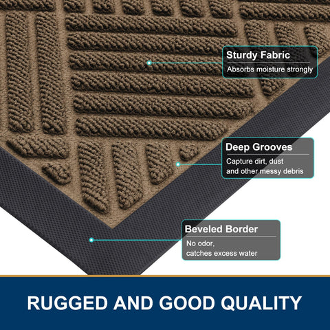 Smiry low-profile entry mat fits under doors for smooth operation.