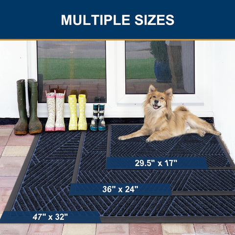 Smiry moisture and dirt-absorbent mat keeps floors dry after rain or snow.