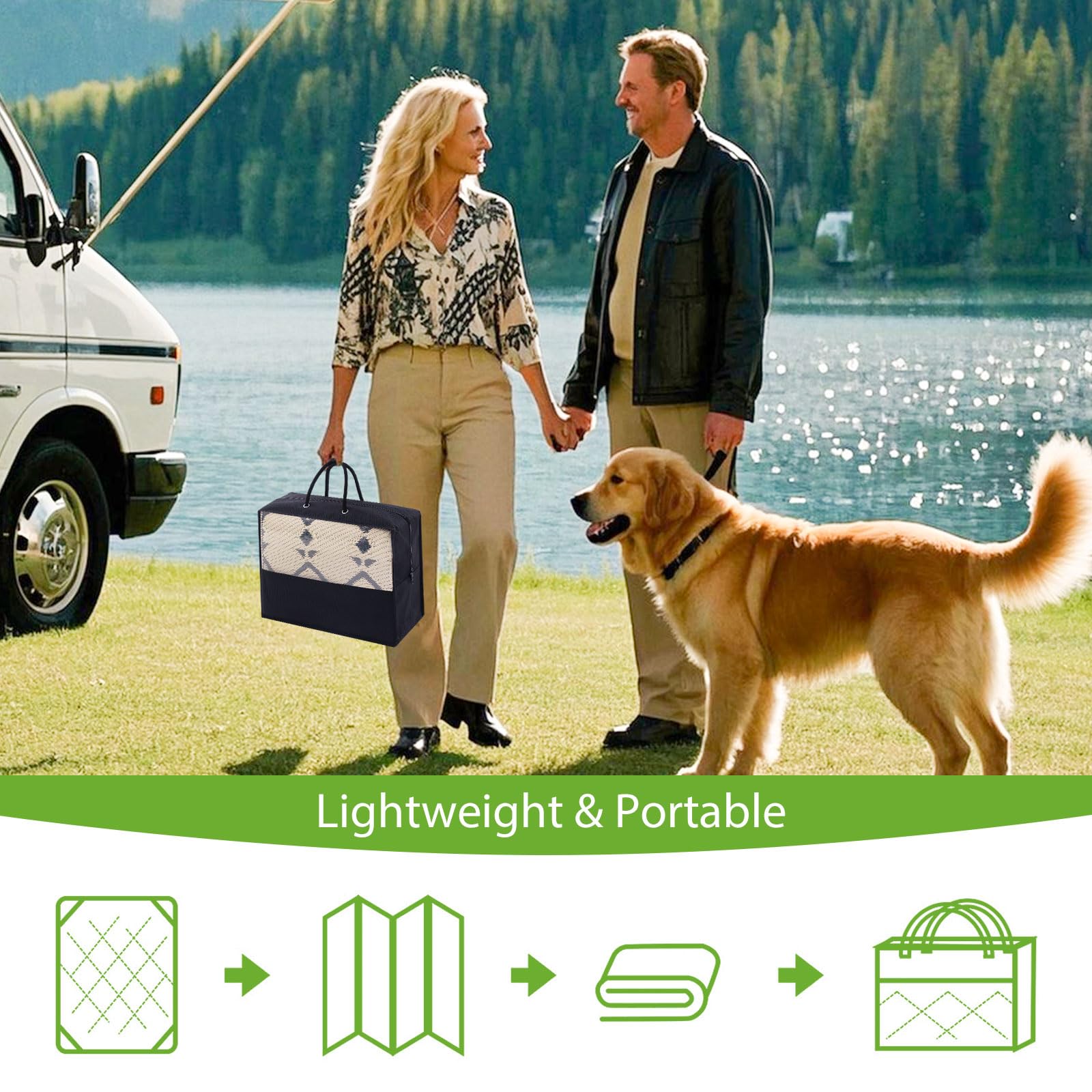 Soft, durable polypropylene feel underfoot.