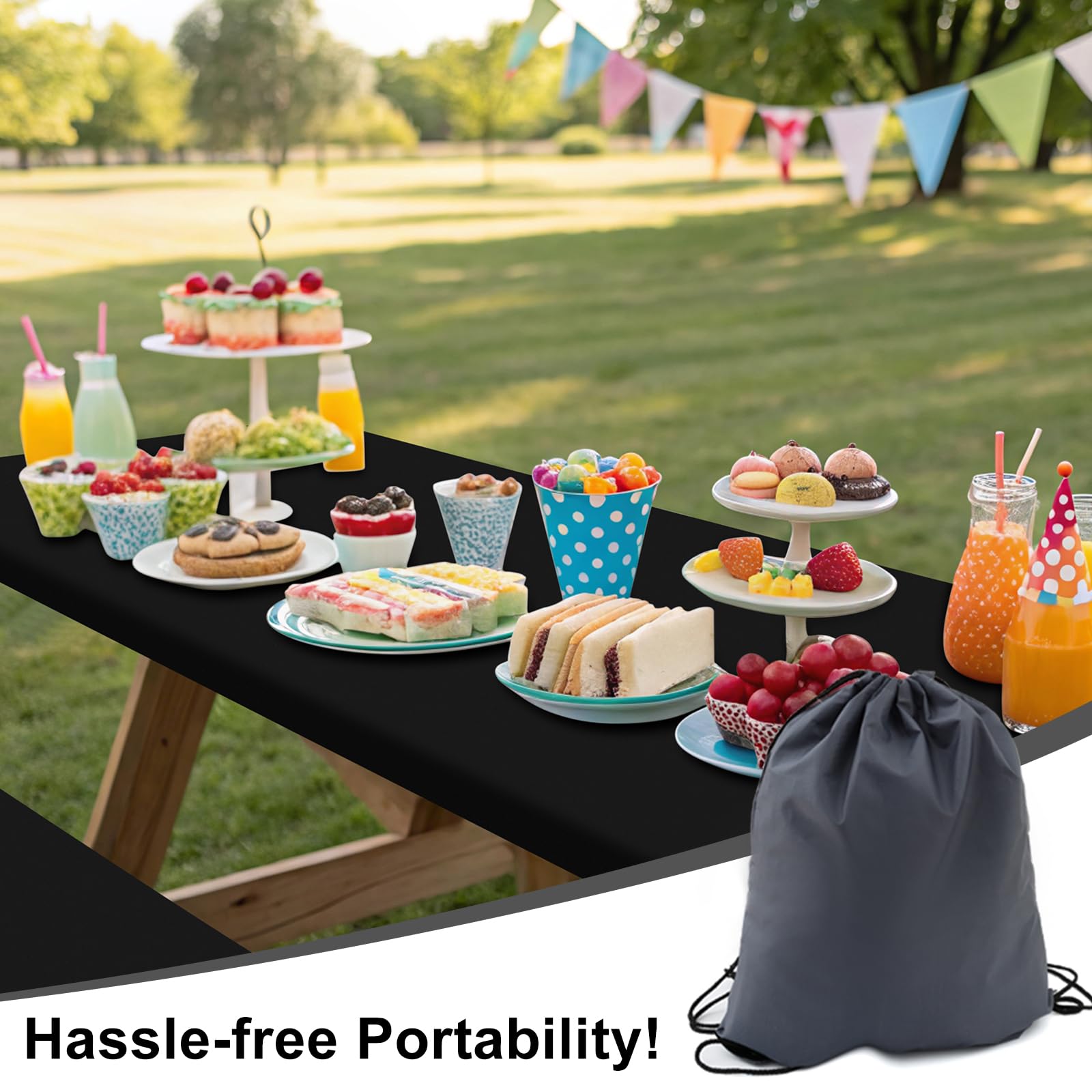 Smiry high-density polyester resists tearing for regular outdoor use.