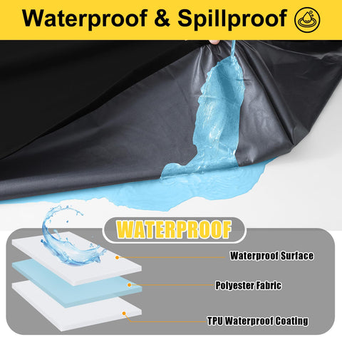 Smiry waterproof double-sided tablecloth prevents spills from soaking in.