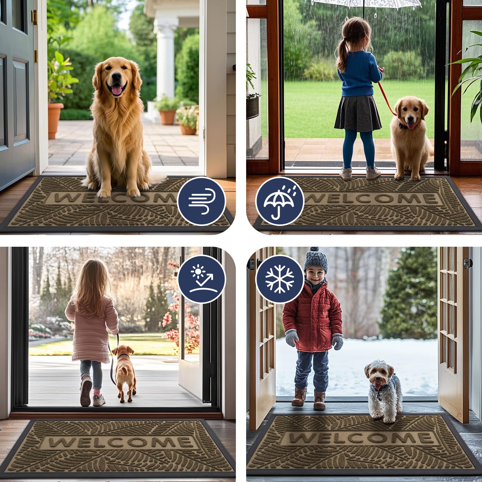 Smiry all-weather mat suitable for porch, patio, or garage