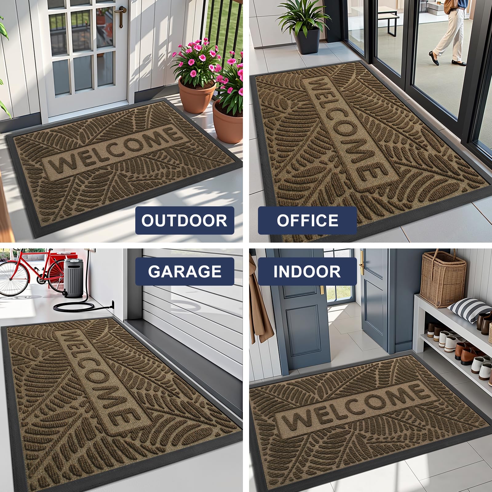 Smiry indoor-outdoor mat blends with decor while performing well