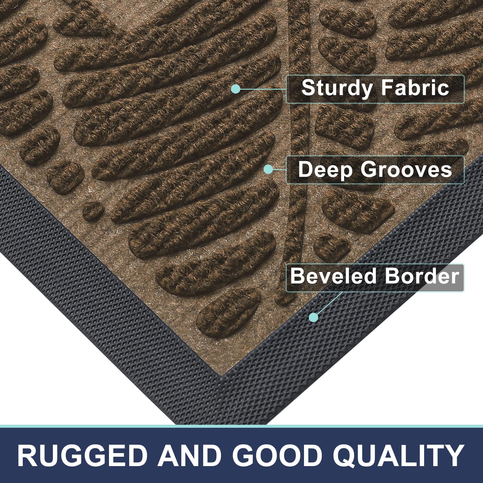 Smiry low-profile mat fits under most doors without snagging