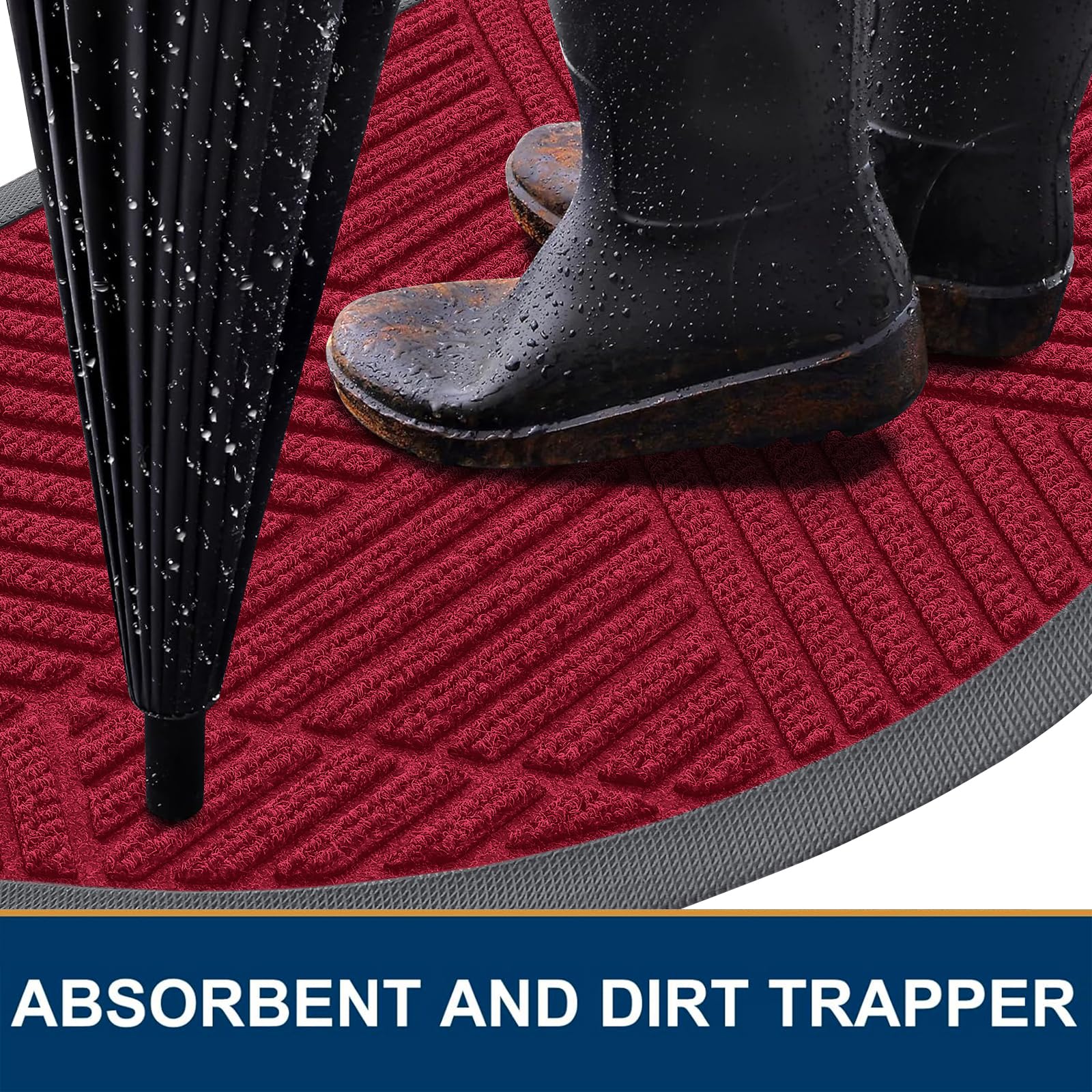 Smiry heavy-duty rubber mat withstands weather and daily wear
