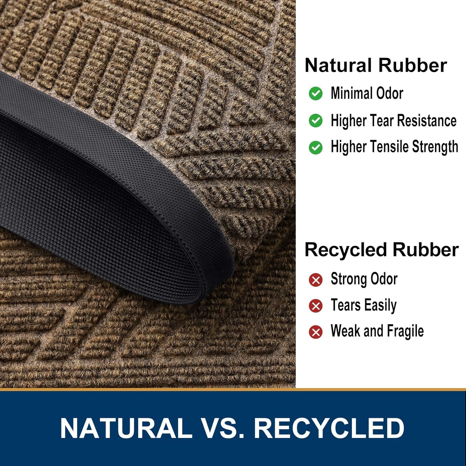 Smiry woven polyester surface traps dust and dirt.
