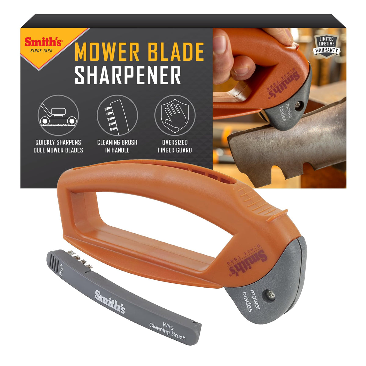 Smith’s 50603 handheld sharpener overview for mower blade upkeep