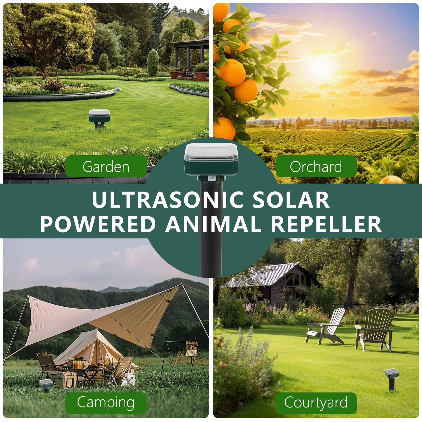SMKRKNG ultrasonic device guards garden borders against moles and other critters