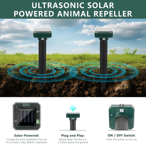 SMKRKNG solar powered unit saves energy while deterring pests along paths