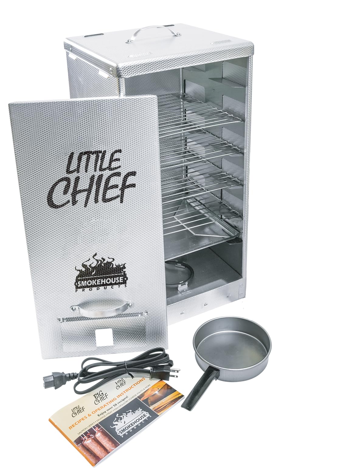 Smokehouse Little Chief smoker front view showcasing compact home use