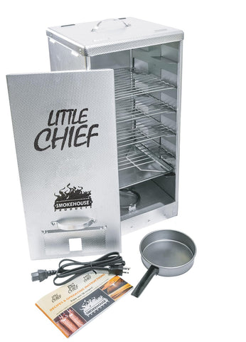 Smokehouse Little Chief removable wood chip pan for flavor control