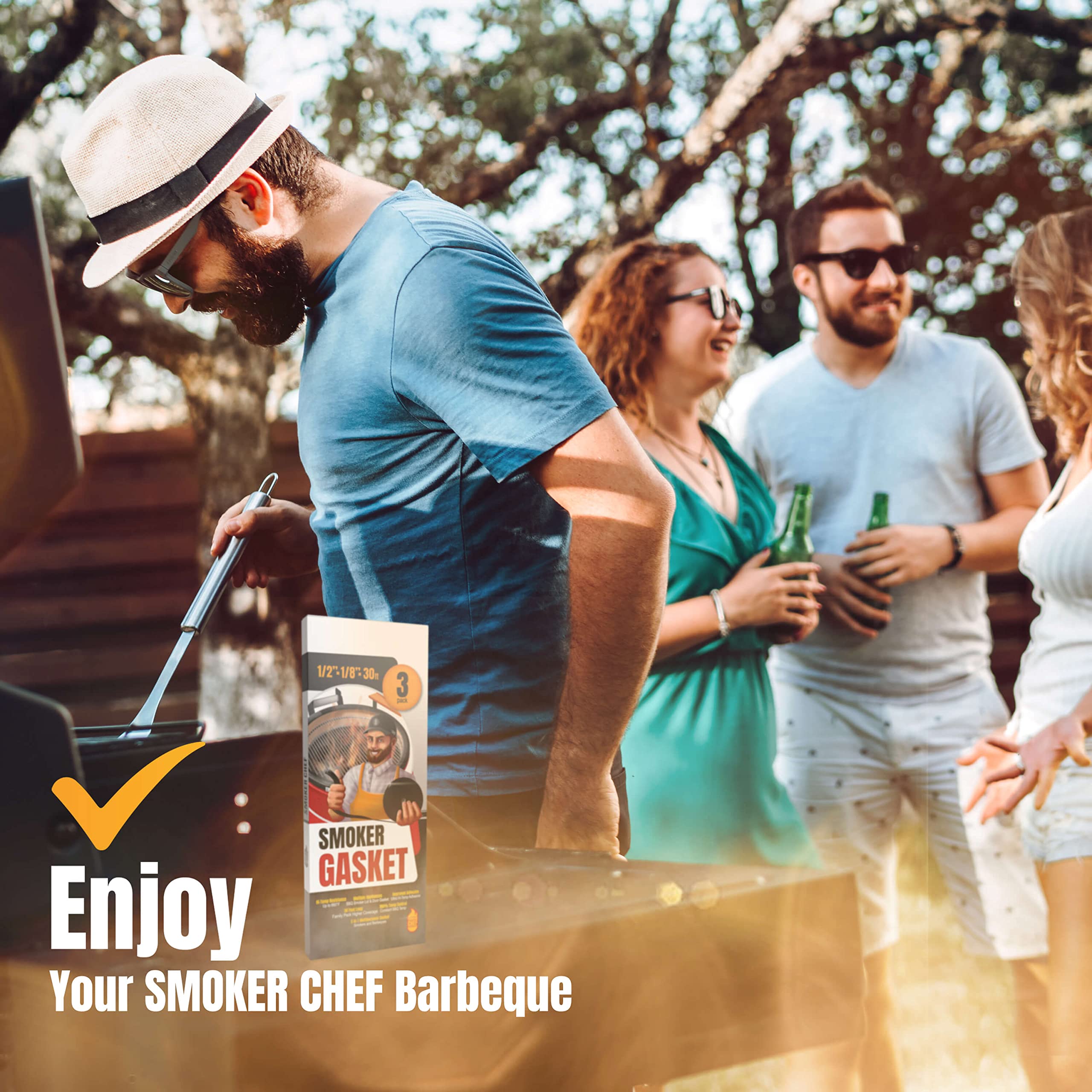 Smoker Chef 3-pack 10 ft rolls for wide grill compatibility