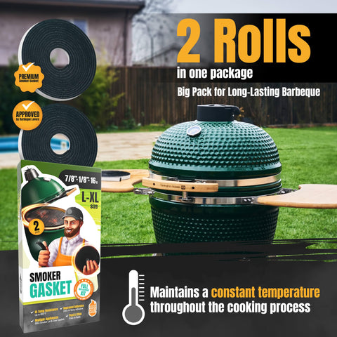 Smoker Chef BGE gasket helps retain smoke flavor across cooks
