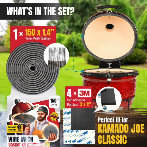 Smoker Chef fiberglass gasket material close-up showing durable, heat-resistant fibers