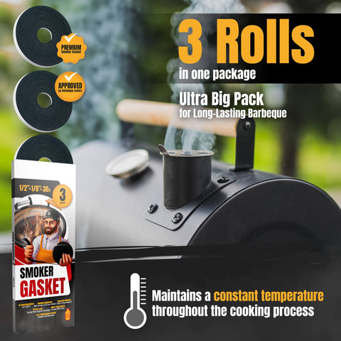 Smoker Chef hi-temp tape applying with strong adhesive for durable seal