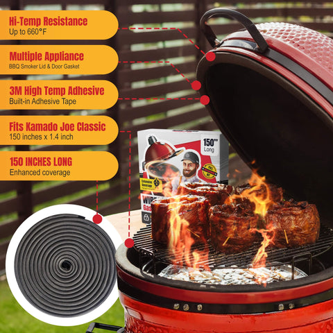 Smoker Chef steel wire mesh adds durability and stable heat control