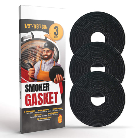 Smoker Chef XXL grill gasket pack seals lid for even heat