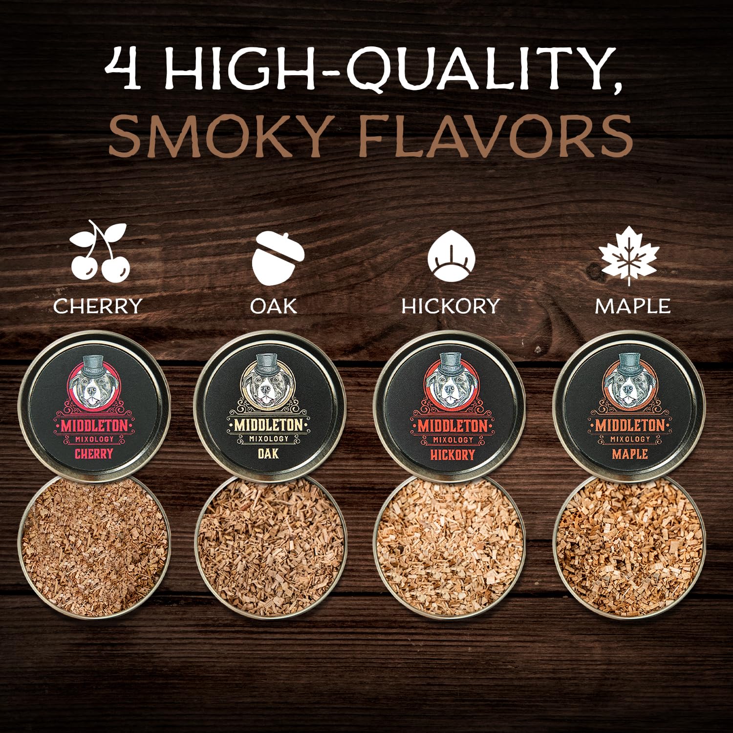 SmokeTop maple wood chips provide subtle sweetness for beverages