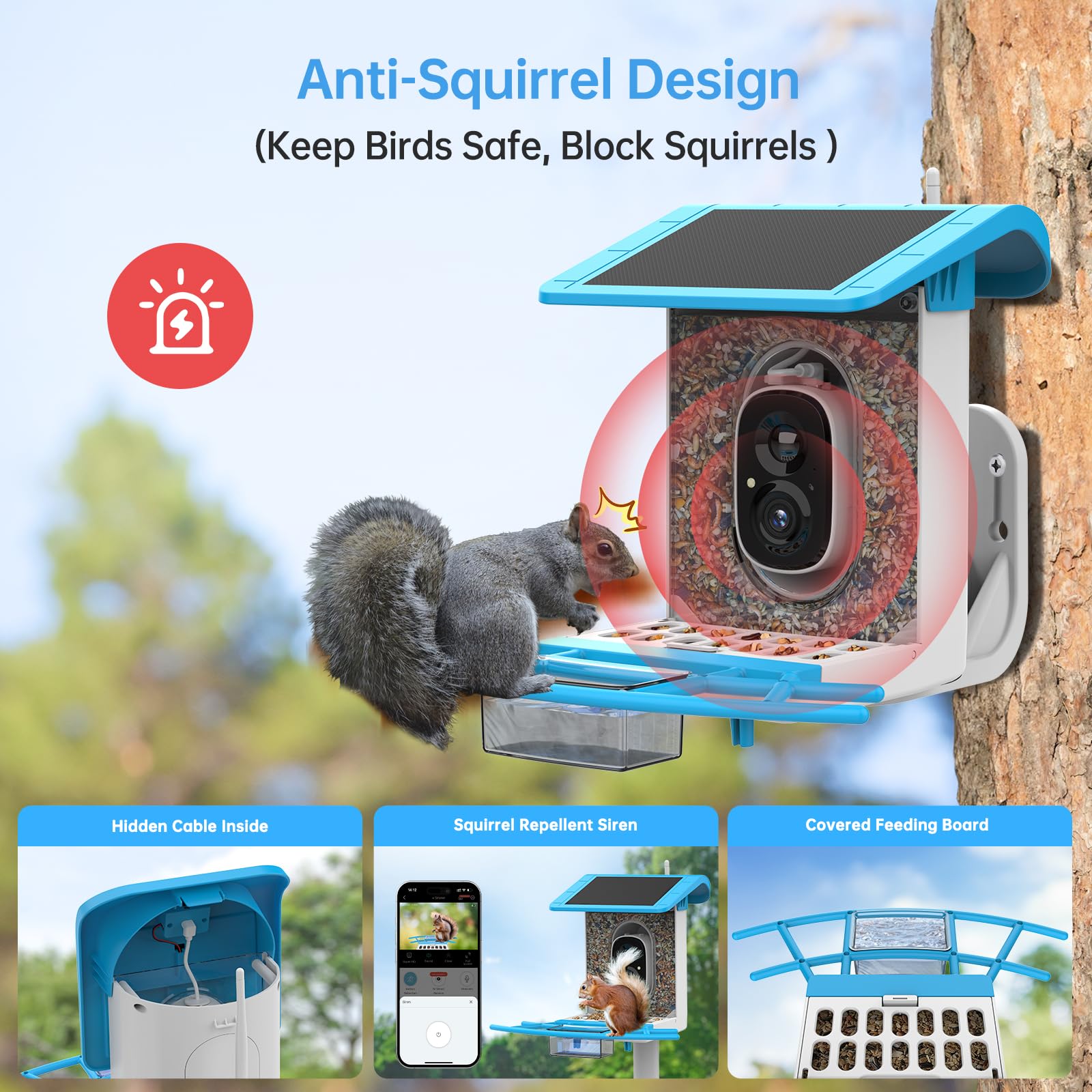SMONET bird feeder camera night vision reveals nocturnal visitors clearly