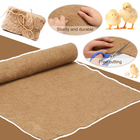 SmoothNovelty 45 x 22 inch liners cover the brooder area for easy maintenance.