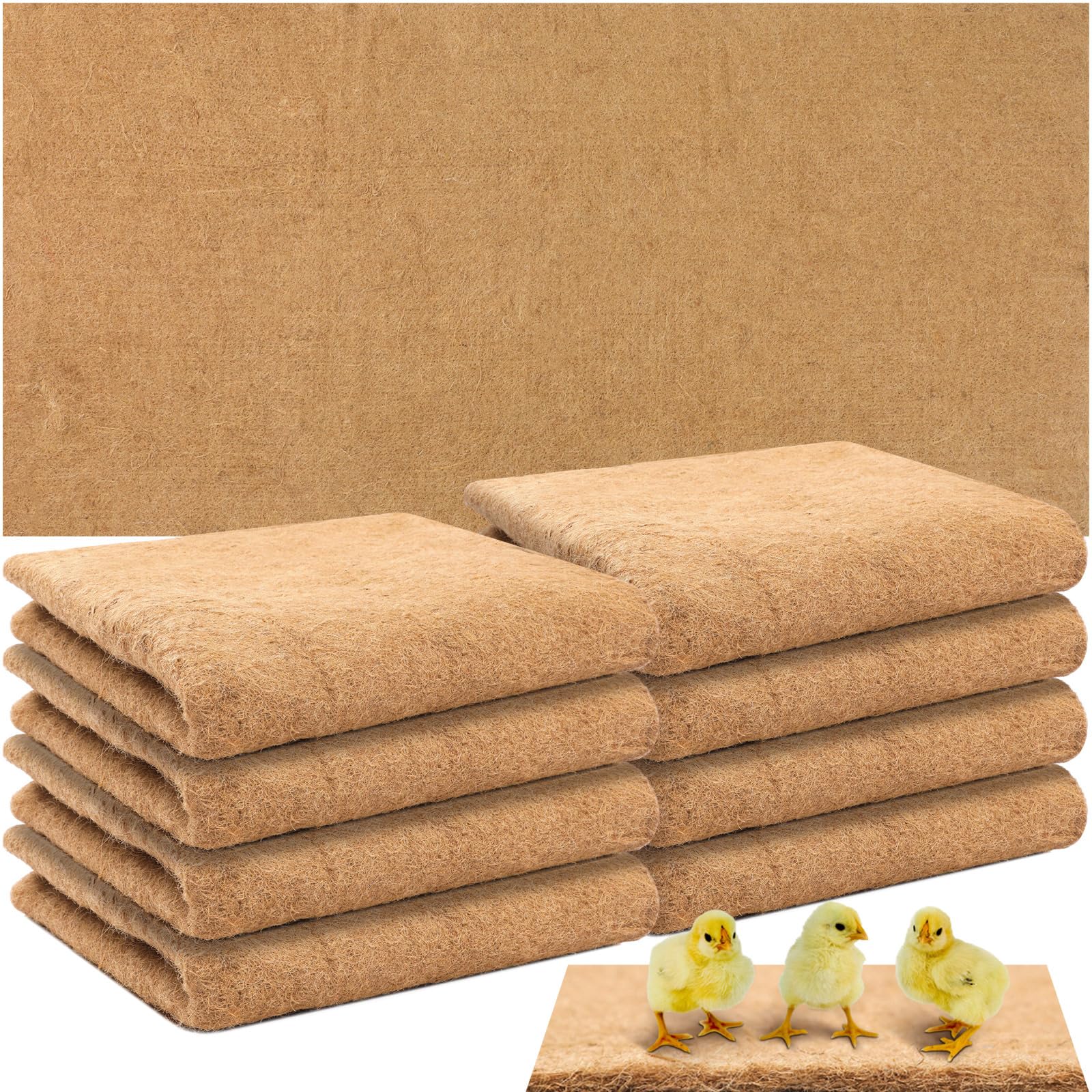 SmoothNovelty 8-pack jute brooder liners for a clean, comfy chick space.
