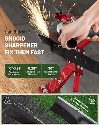 SMOQIO guide arm with bearings ensures smooth grinding and consistent results.
