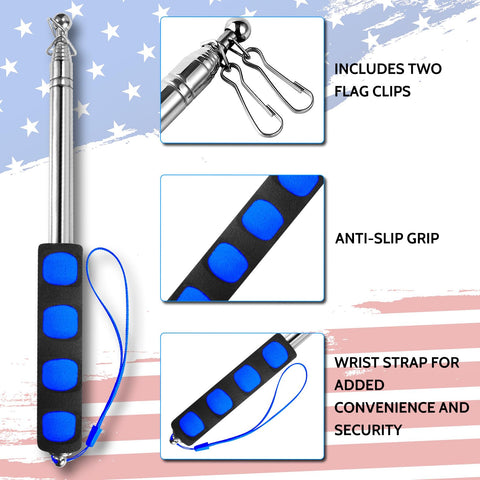 smrtcol double-groove connection provides stable performance with flags in motion