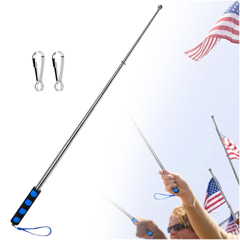 smrtcol telescopic flagpole extended to 6.6 feet for high visibility at events