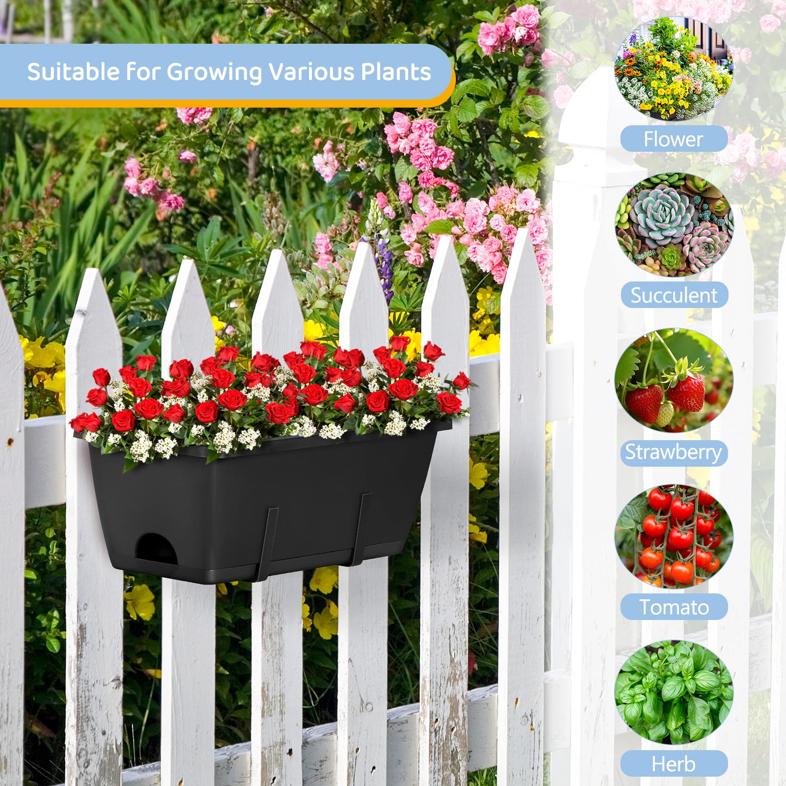 smusei railing planter hanging setup on balcony with sturdy support and easy installation